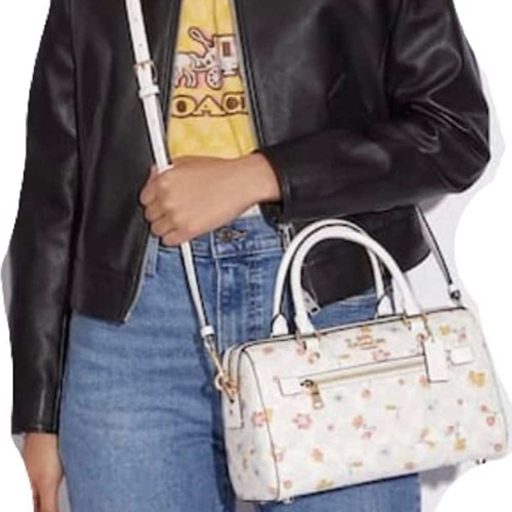 Coach Rowan Floral Satchel